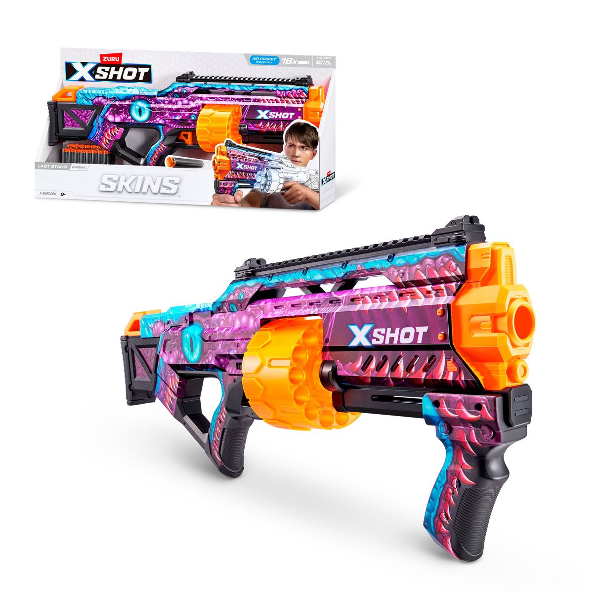 Lanzador Last Stand Skins X-Shot - Enigma Categoría: Lanzadores dardos - agua y más Tipo producto: Armas y artilugios de juguete